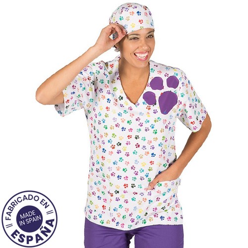 Enfermania Ropa Blouse médicale Huellas microfibre blanche