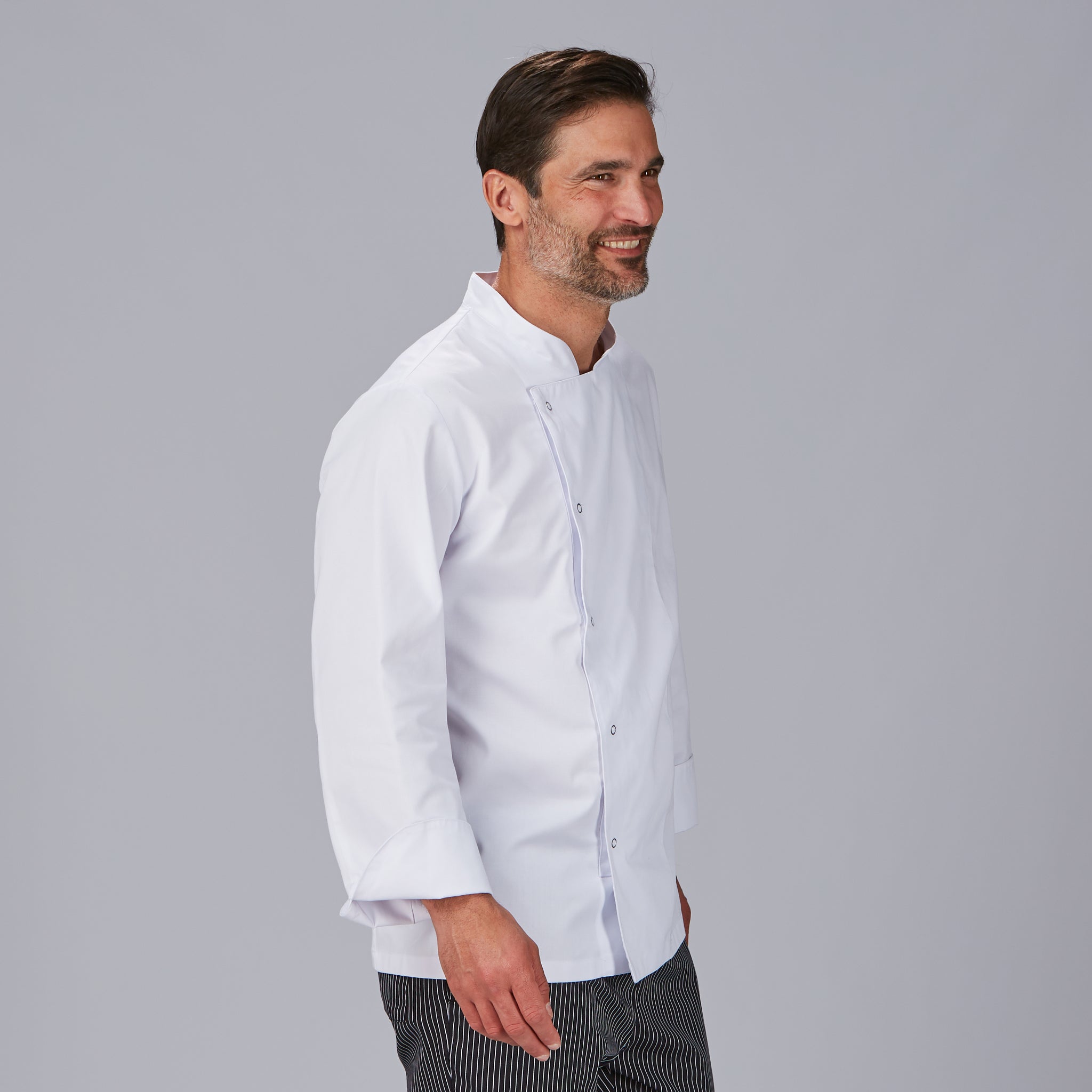 GARY'S Ortiz veste cuisine unisexe noire manches longues