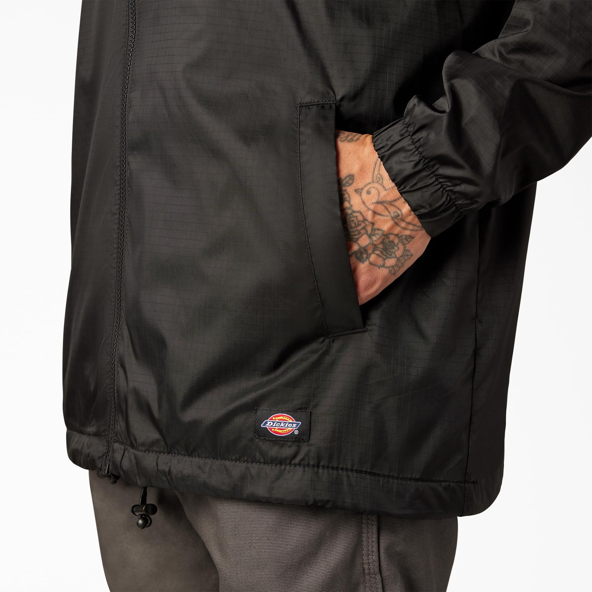 Dickies Polaires Veste Nylon Capuche Homme Noir