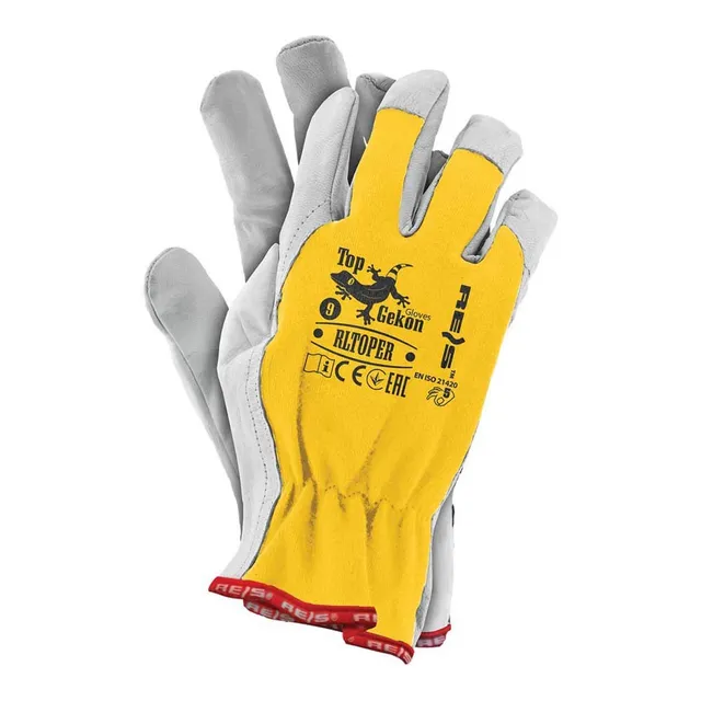 Reis Rltoper-Yw10 gants de travail jaune blanc taille 10