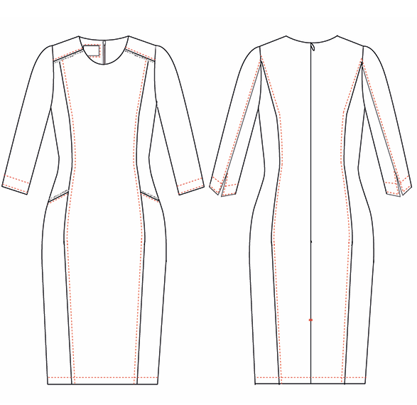 Gary's Trender Robe Travail Jean Marine Stretch