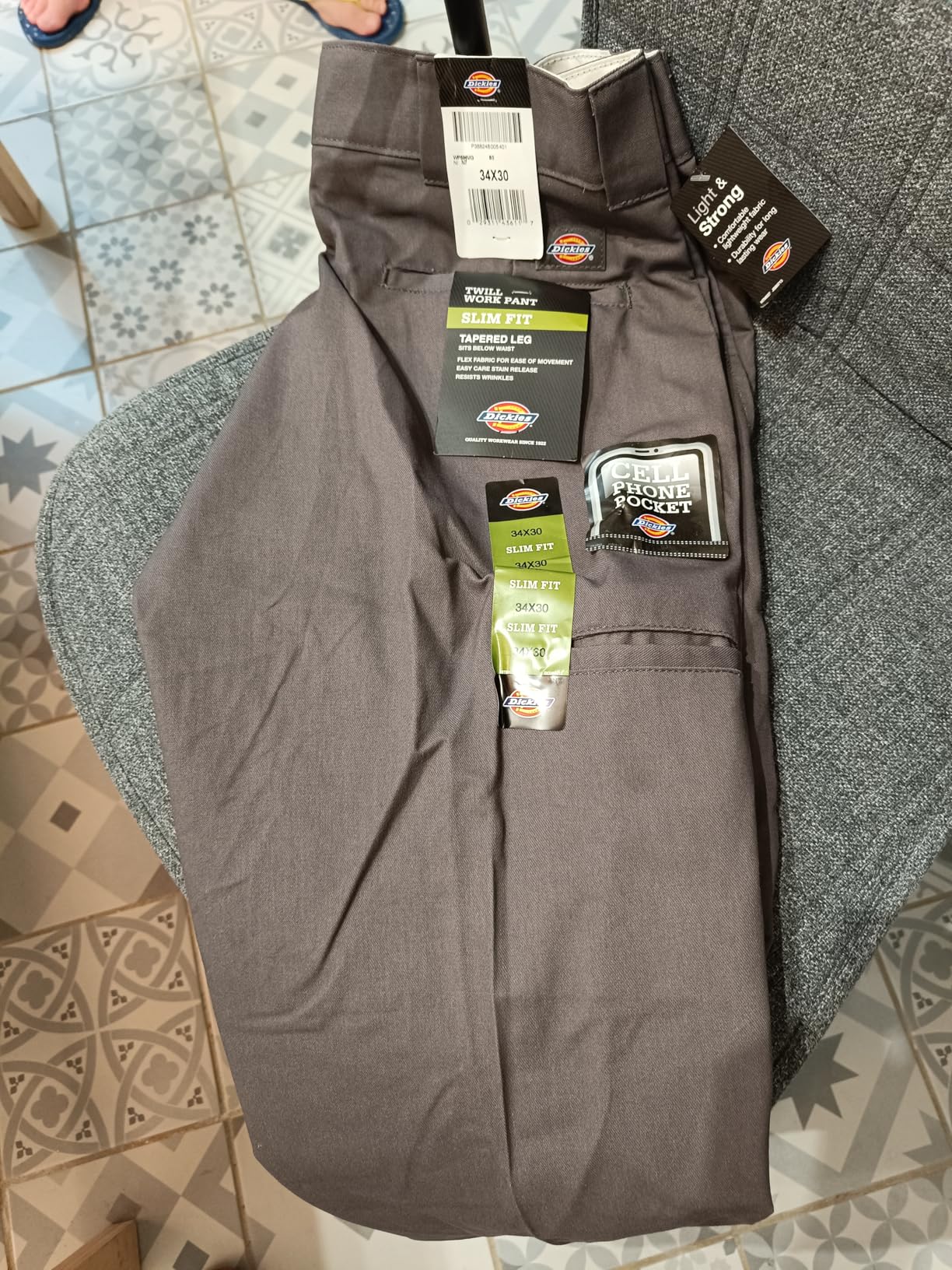 Dickies Pantalon Slim Fuselée Travail Homme Noir