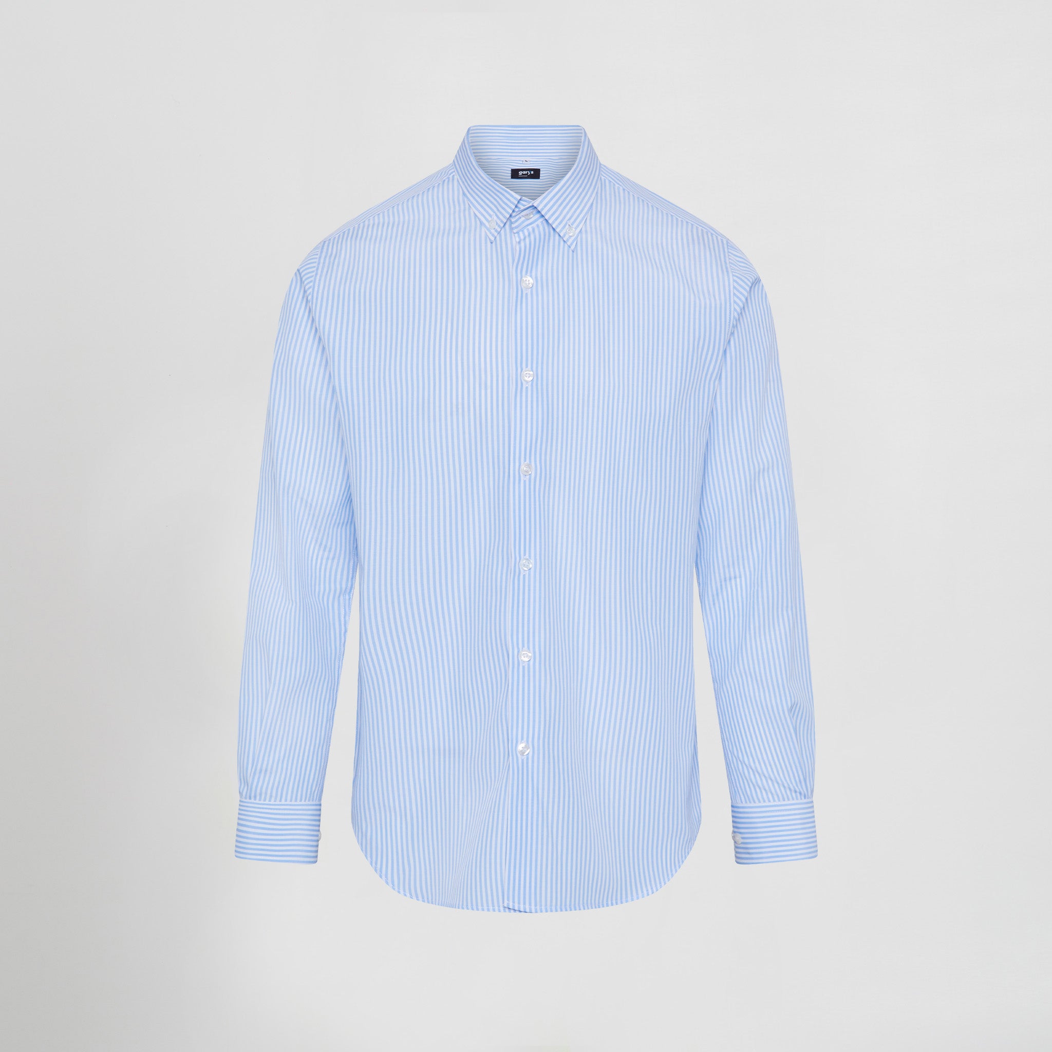 GARY'S Lorenzo chemise homme slim rayée bleu céleste