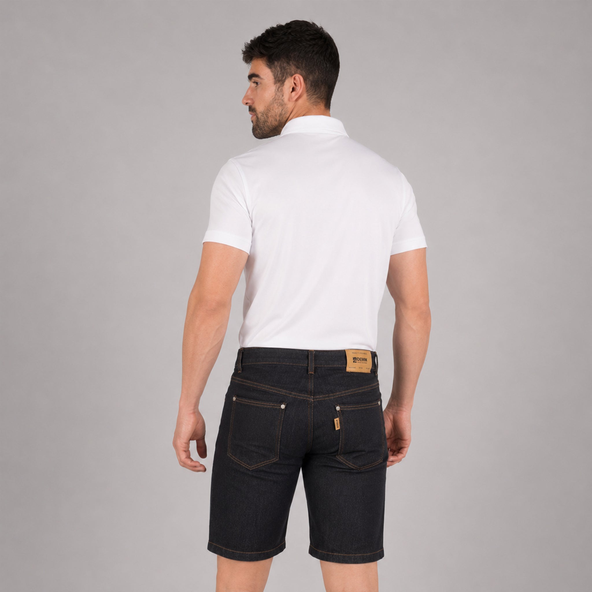 Gary's Pants Bermuda denim noir stretch homme