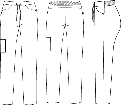 Gary's Elastik pantalon médical noir multipoche taille M