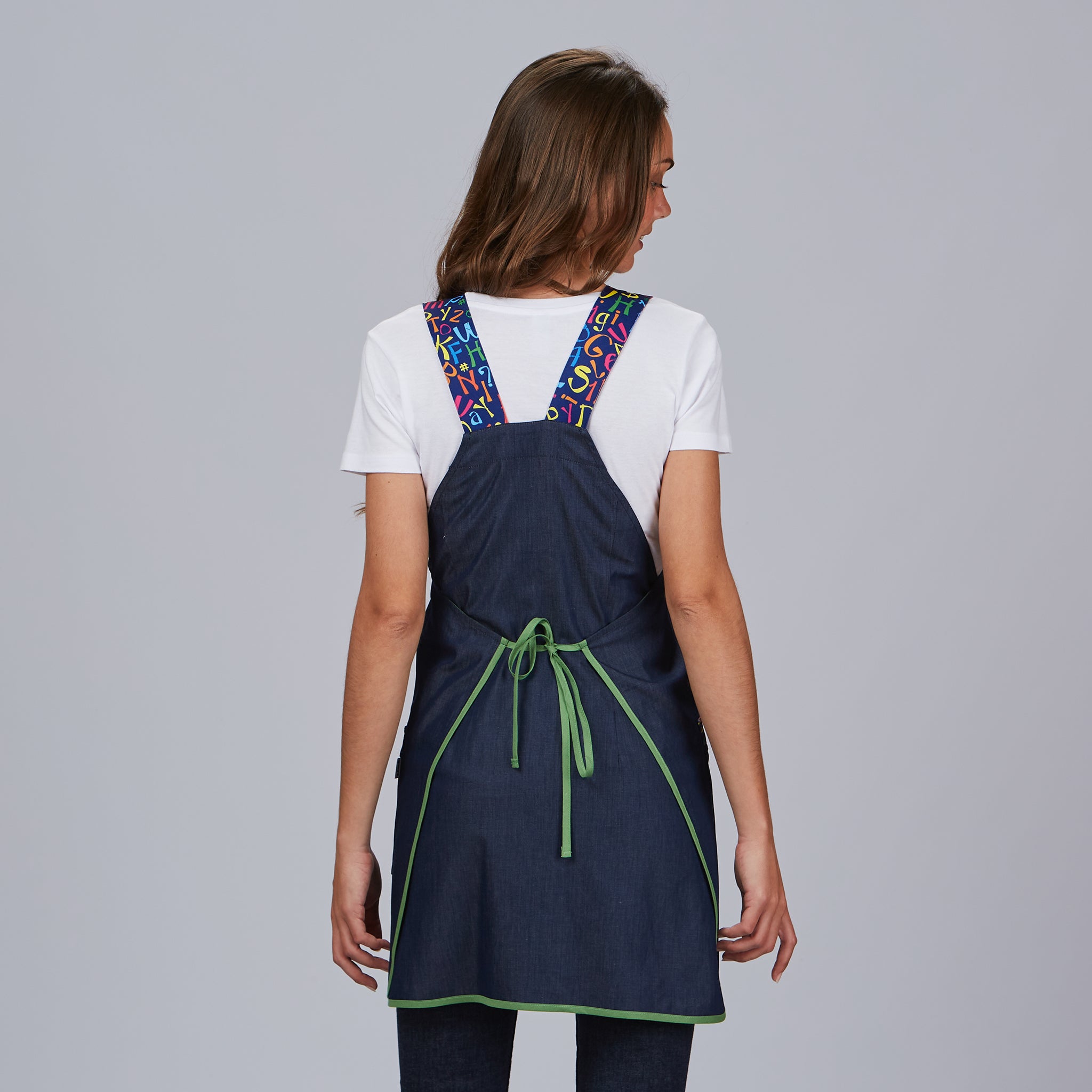 Gary's Letters tablier femme denim bleu taille unique