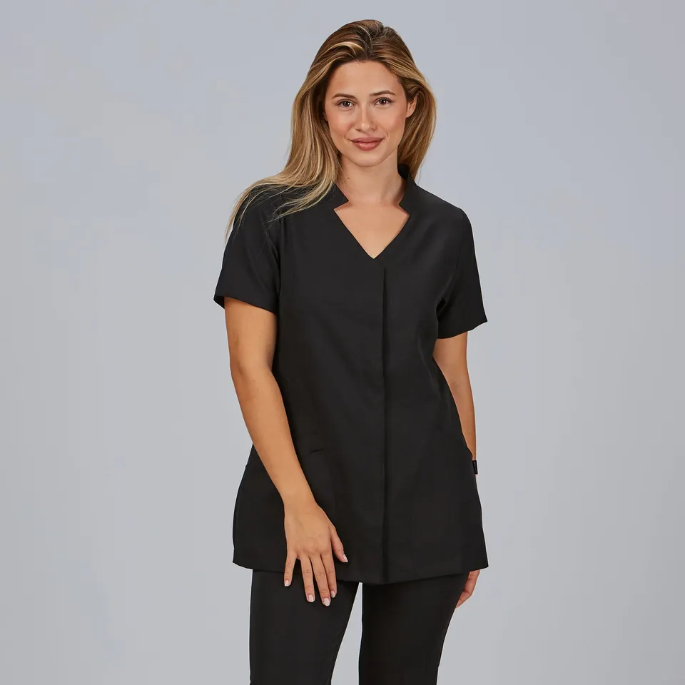 Gary's Adelfa blouse esthétique noire manches courtes