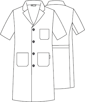 Gary's Robes blouse médicale blanche manches courtes 3 poches