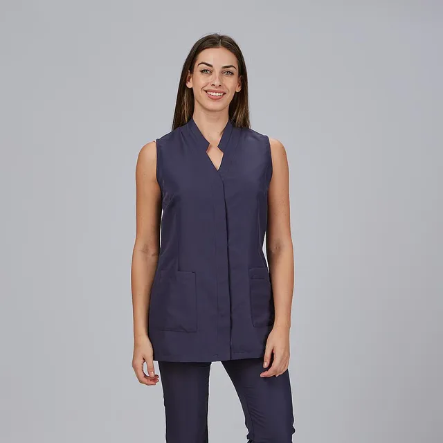 Gary's Zoe blouse médicale sans manches noir microfibre