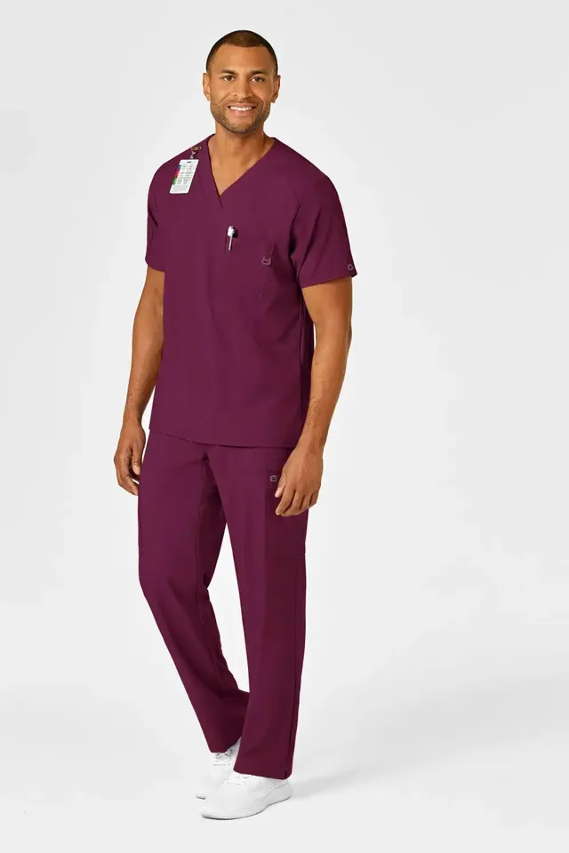 Aelin LUCA W123 tenue médicale homme bordeaux