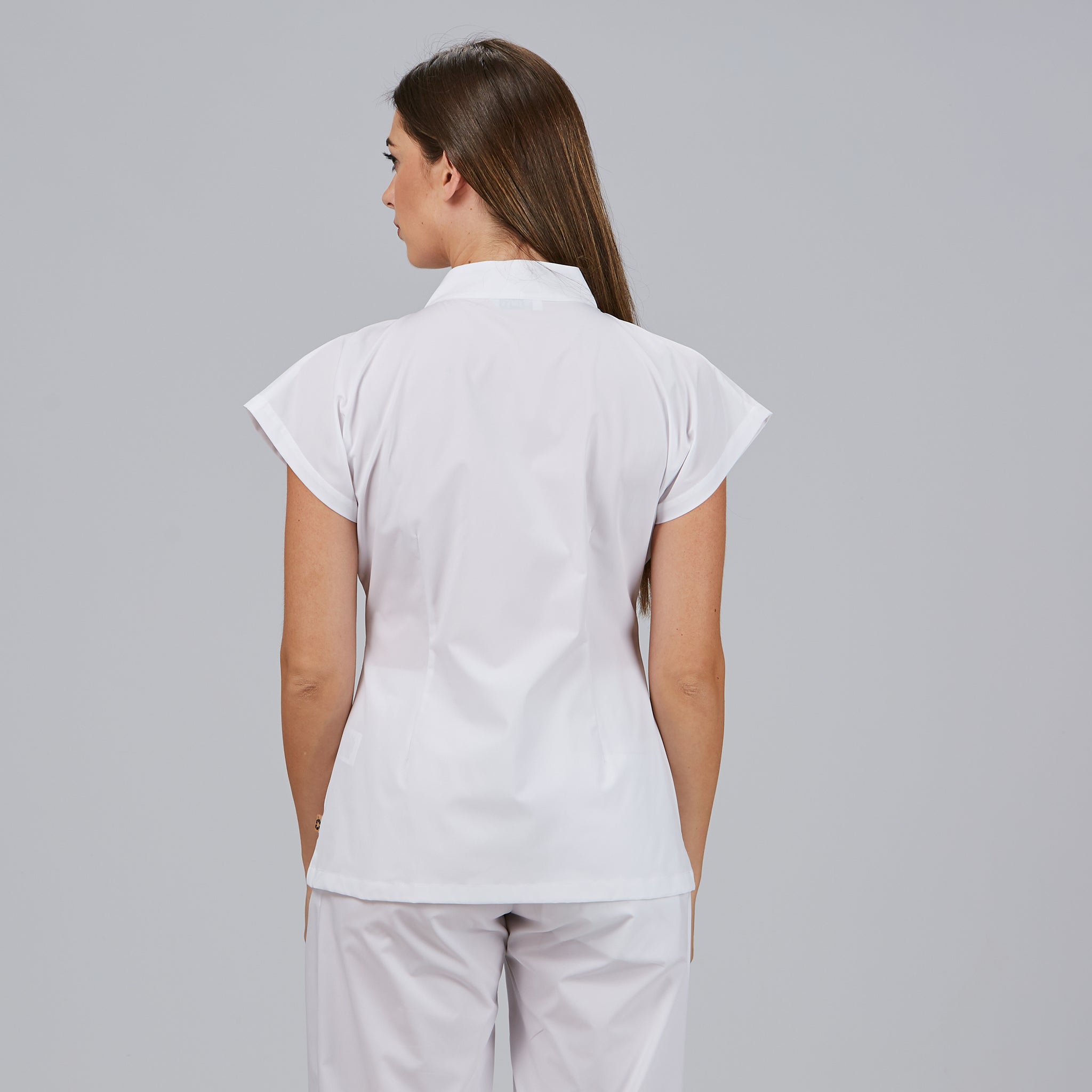 Gary's Musa Blouse Médicale Femme Noire Zip M/Courtes