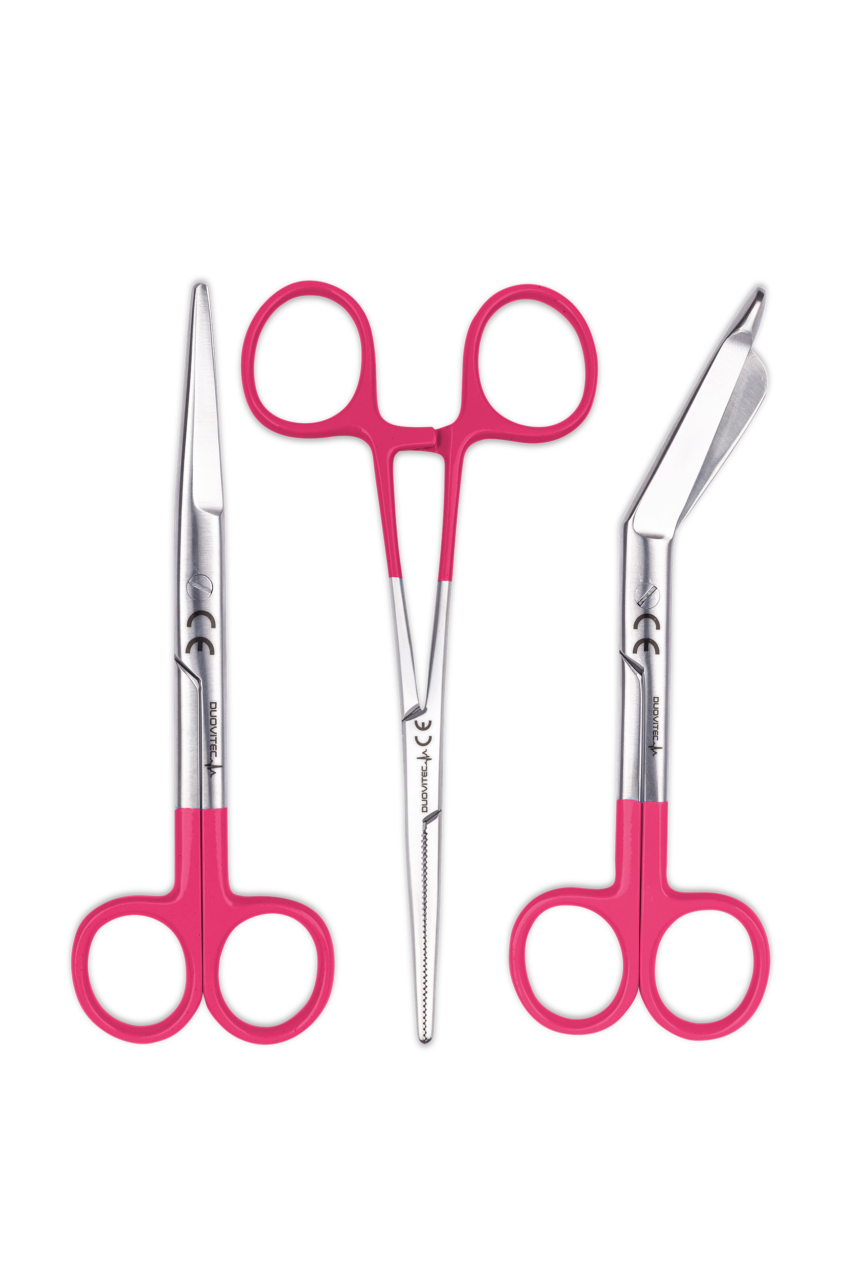 Enfermania Instrumental lot 3 ciseaux Fuchsia inox