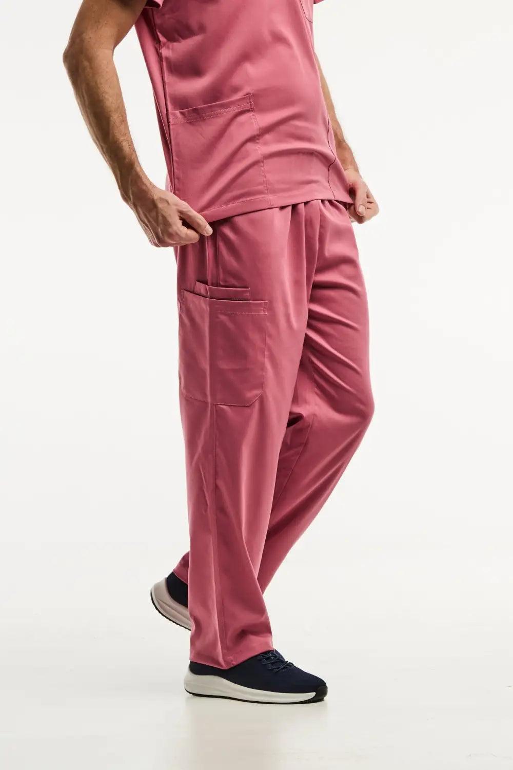 Aelin LUCA pantalon médical homme rose stretch