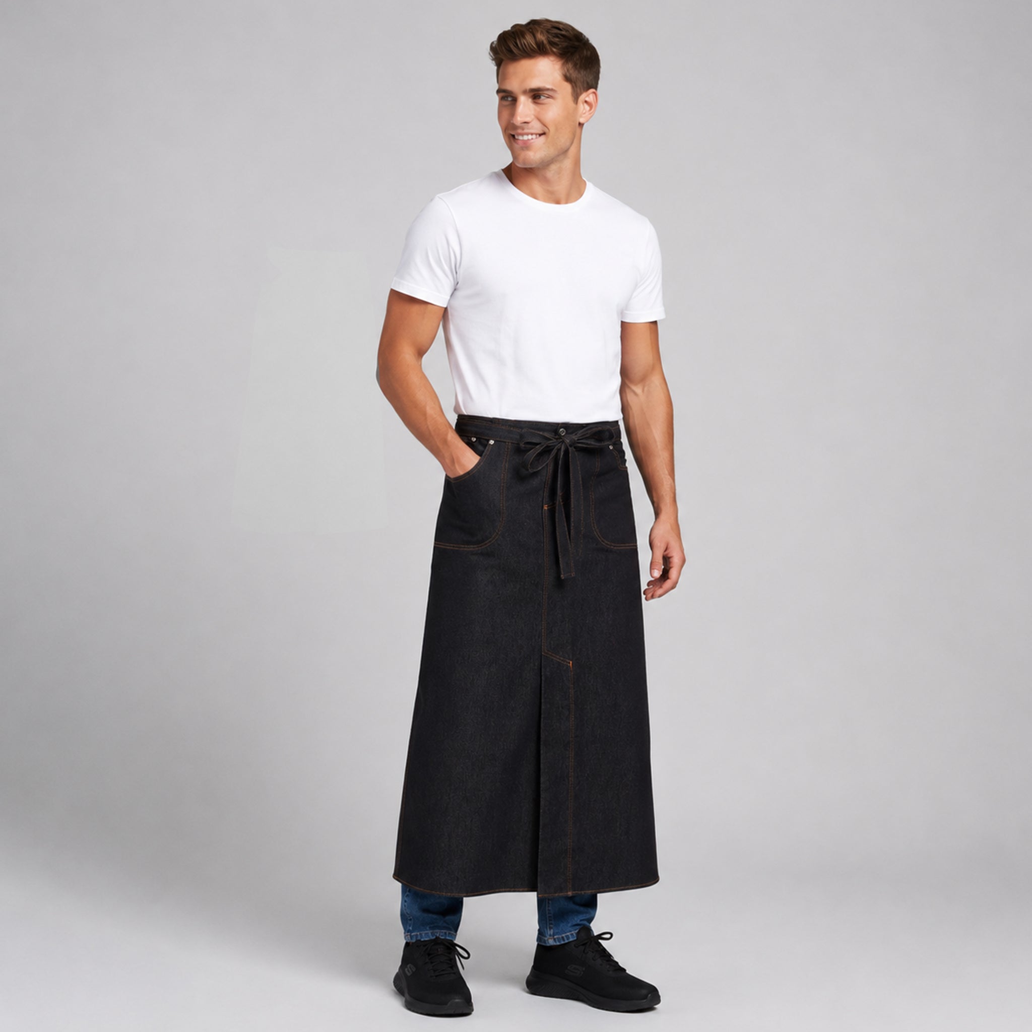 Gary's Sonora tablier bistrot denim noir 90x110 cm