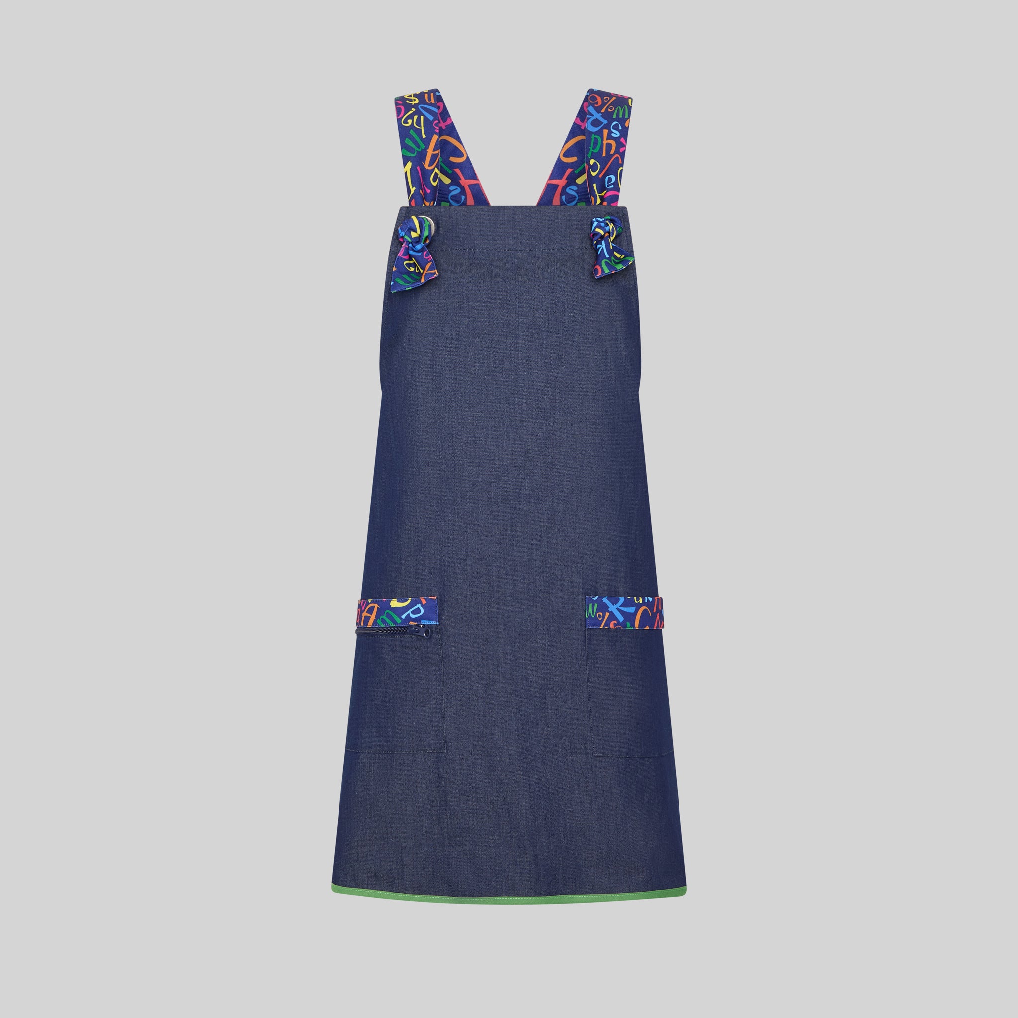 Gary's Letters tablier femme denim bleu taille unique