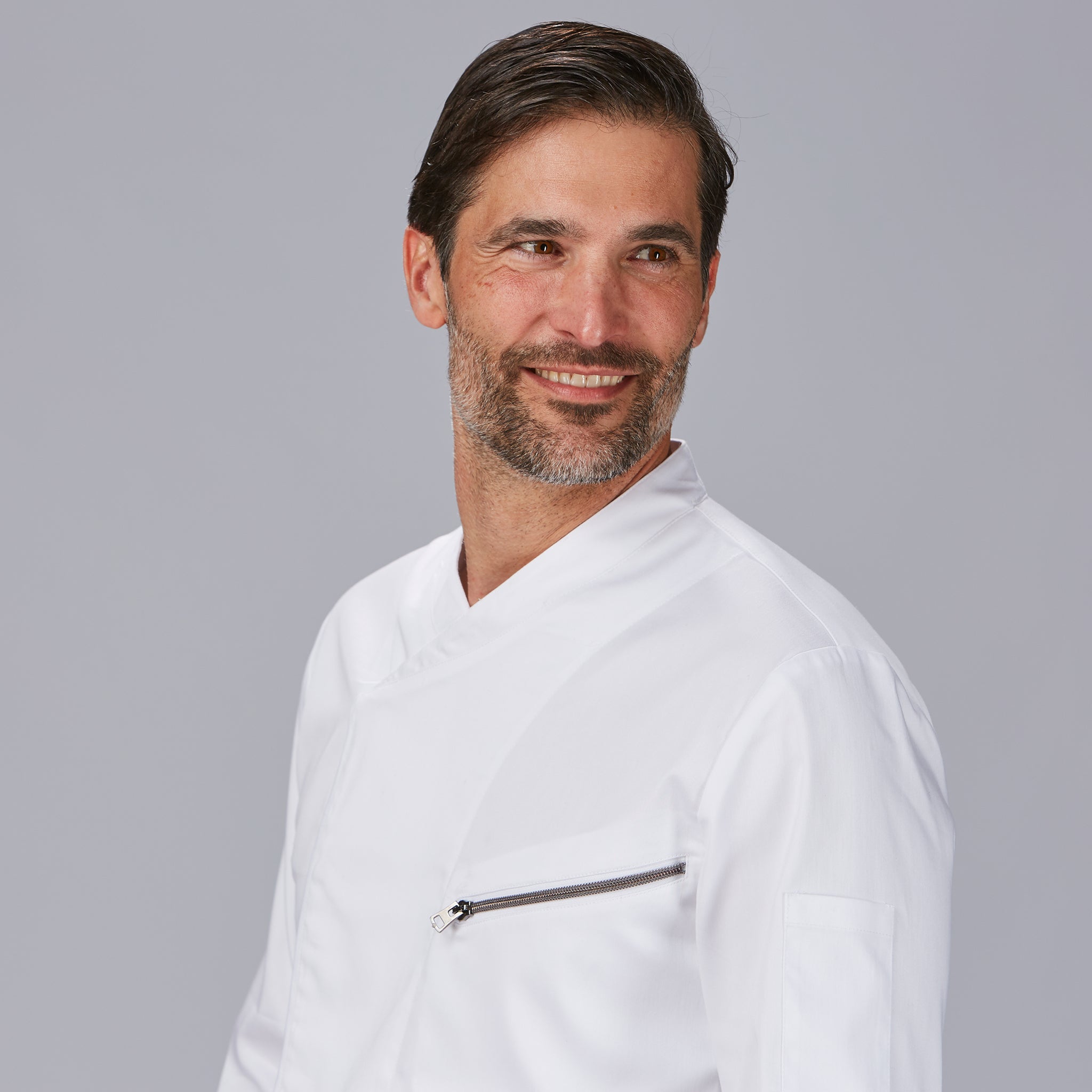 GARY'S Chef Jackets Vico veste cuisine noire satin coton