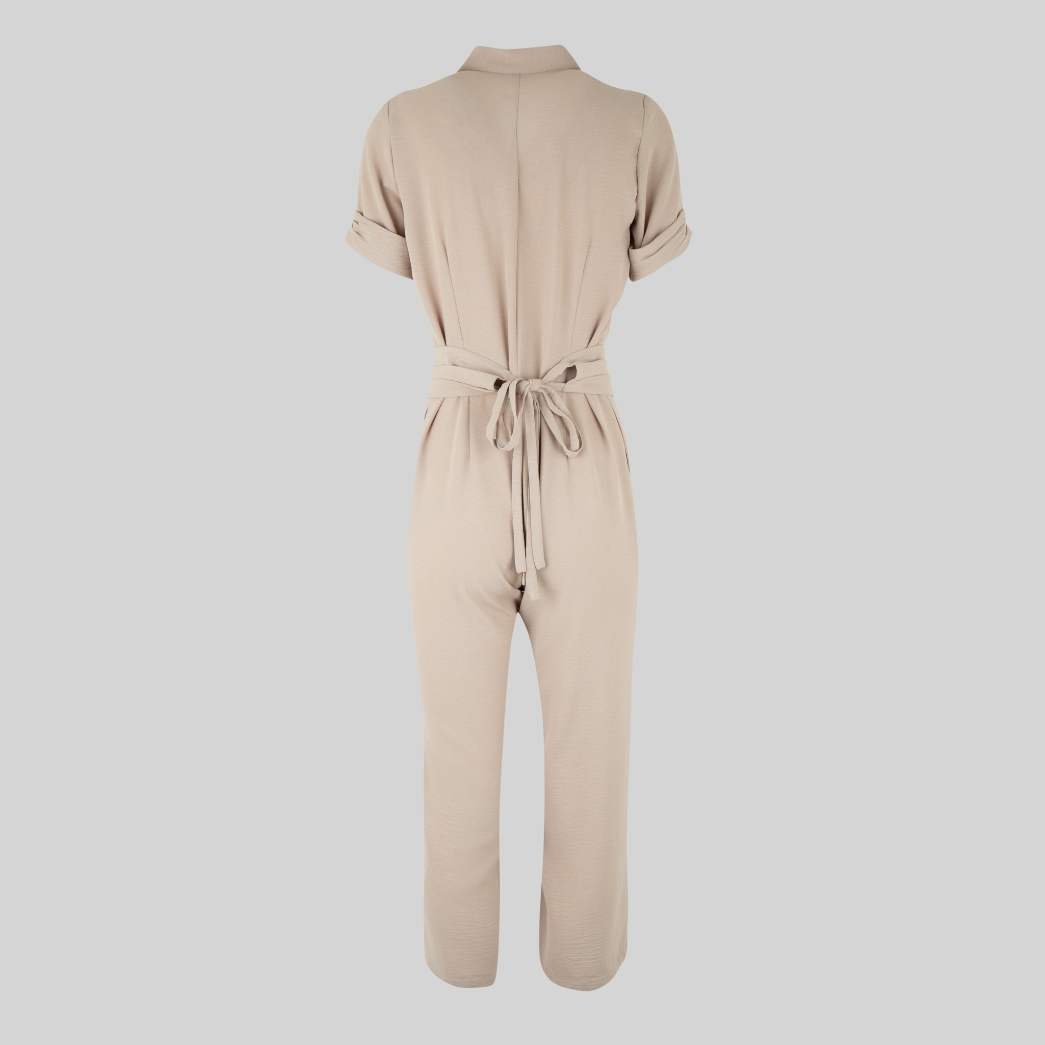 Gary's Bambula combinaison femme beige manches courtes