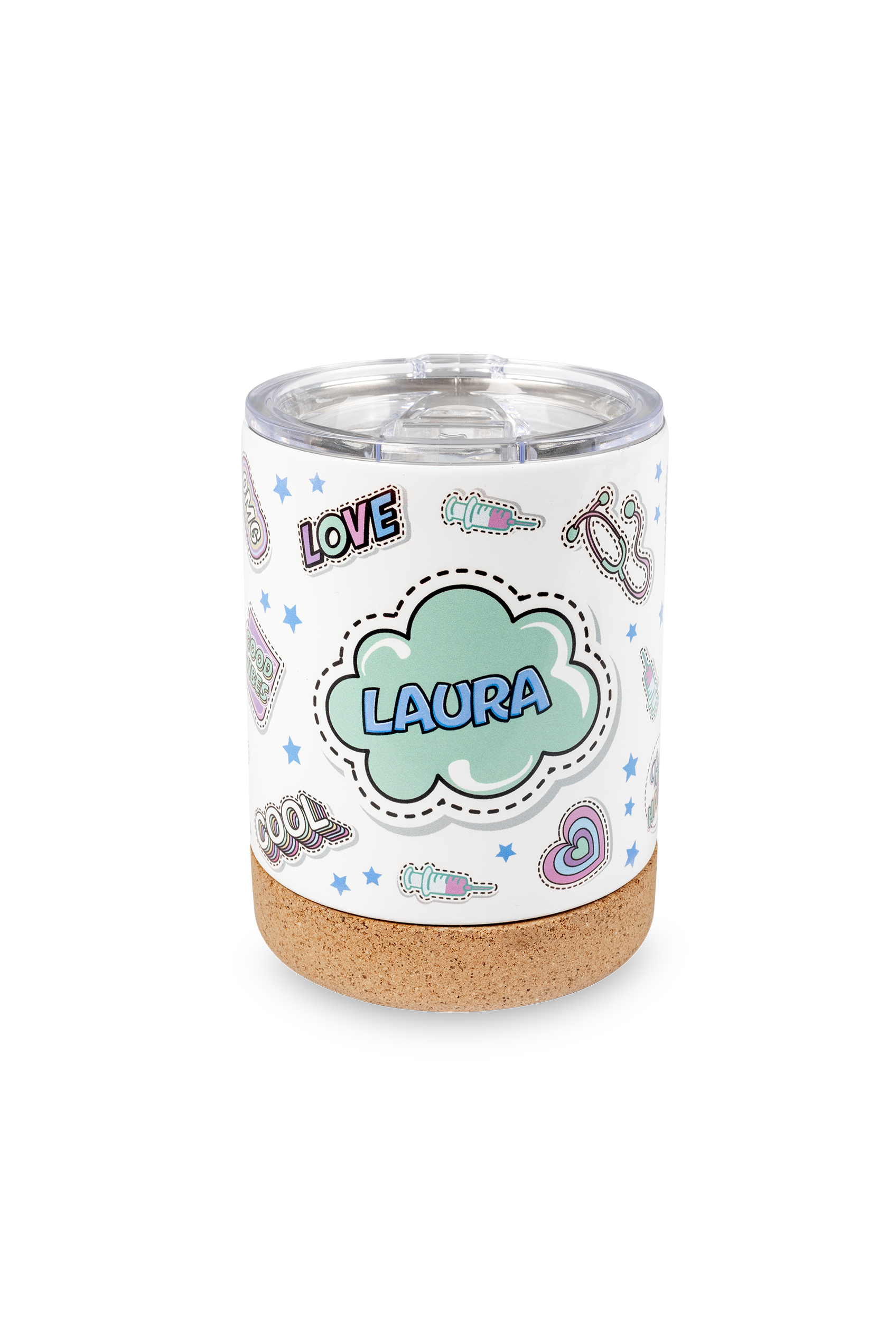 Enfermania Stickers mug thermique inox 330 ml base liège