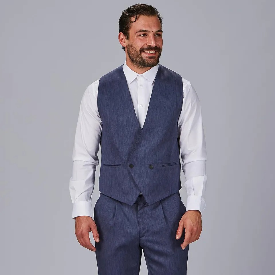 Gary's Pastor gilet homme marine croisé