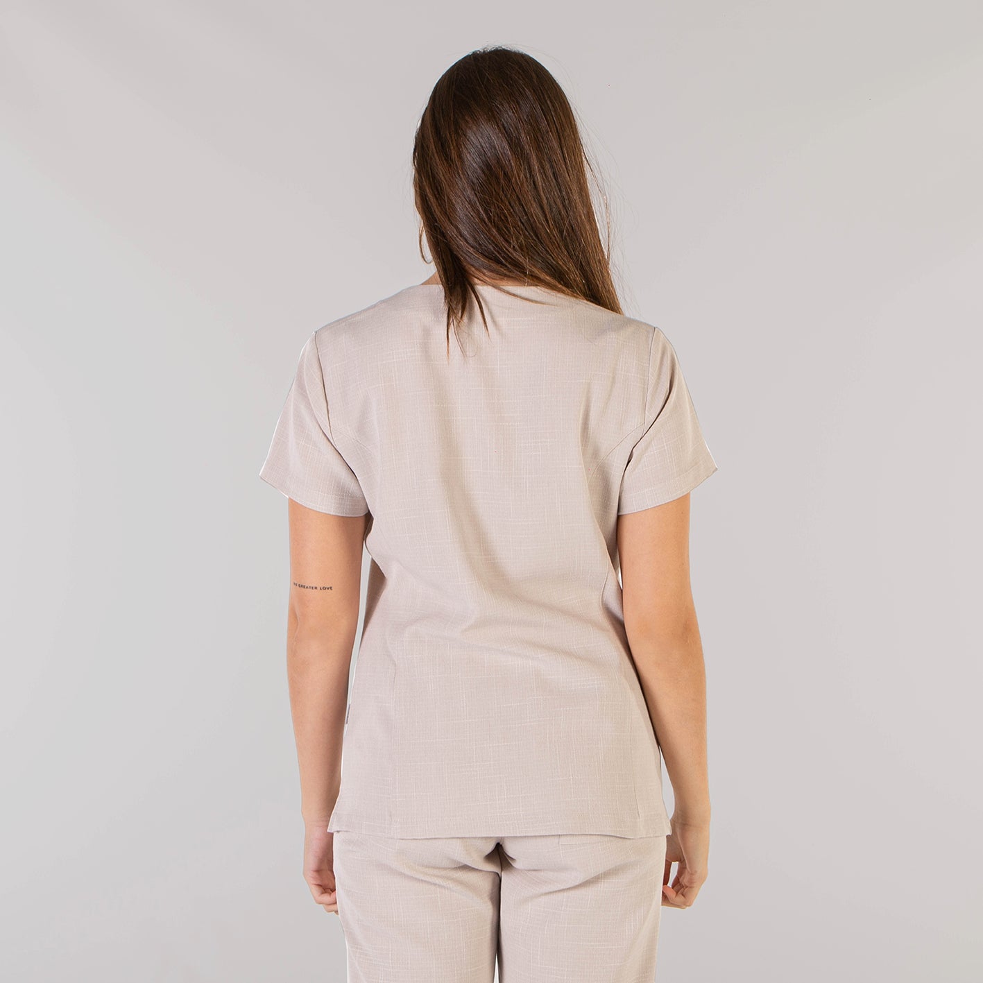 GARY'S Mirta blouse médicale femme beige col V