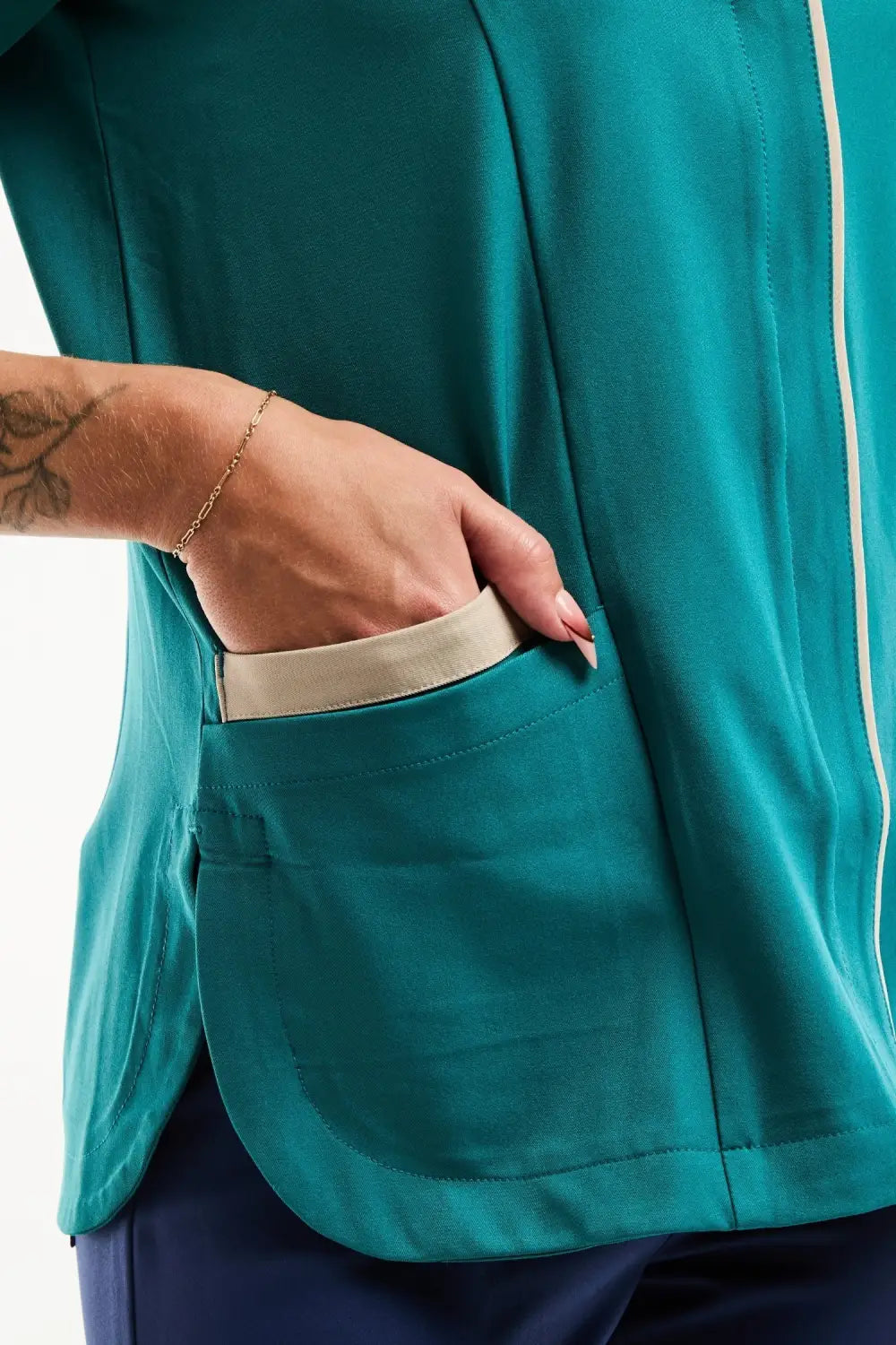 Aelin Serena Blouse médicale femme turquoise stretch