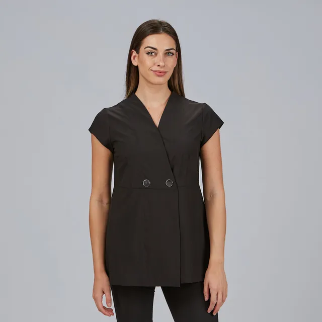GARY'S Lirio Veste Femme Noire Manches Courtes