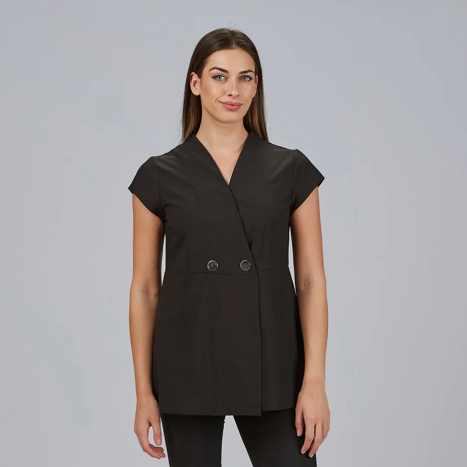 GARY'S Lirio Veste Femme Noire Manches Courtes