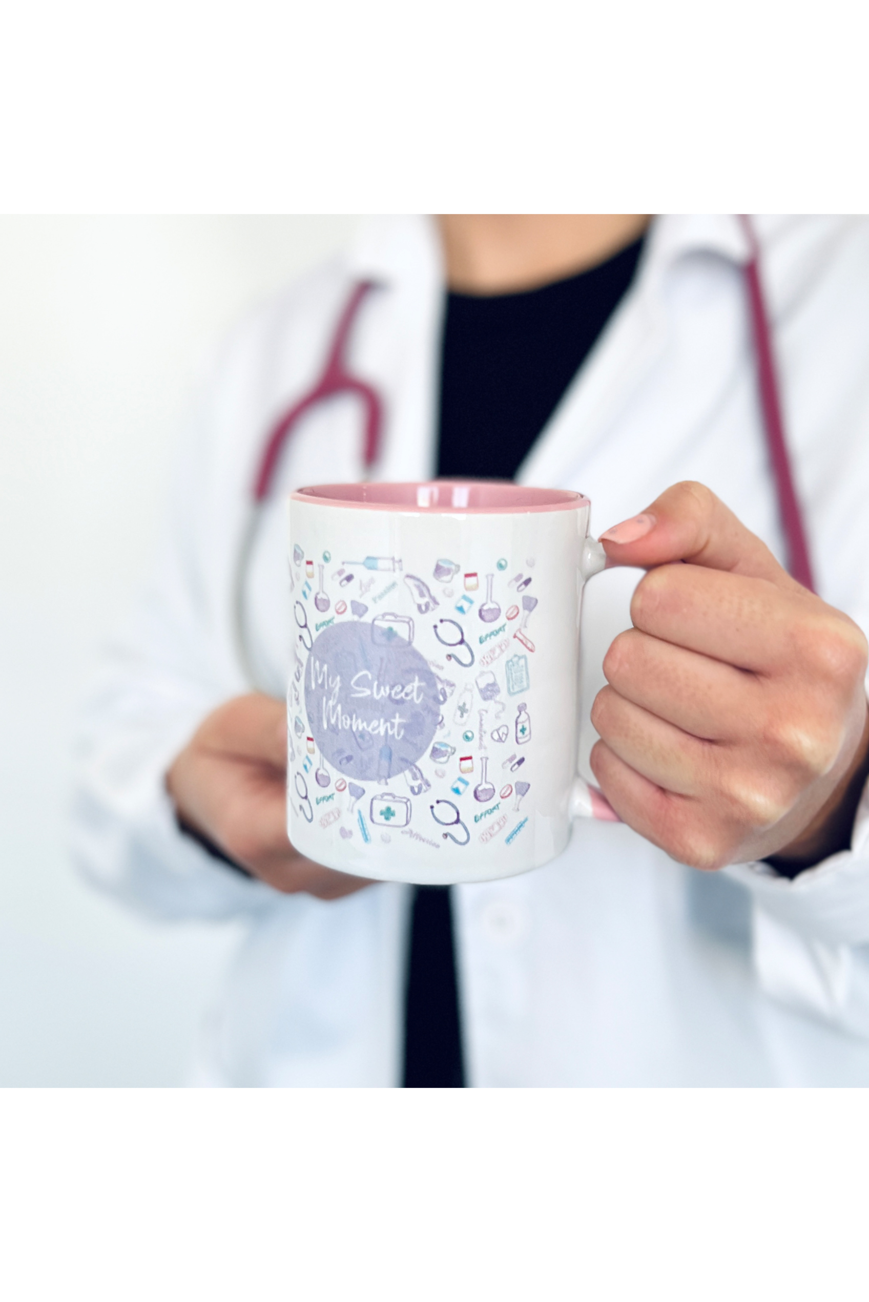 Enfermania Regalos Care Collection tasse céramique rose 350 ml