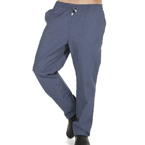GARY'S Loneta pantalon cuisinier toile bleue taille élastiquée