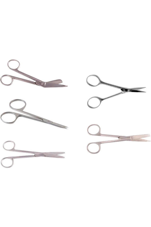 Enfermania Set 5 ciseaux gaucher inox autoclavable