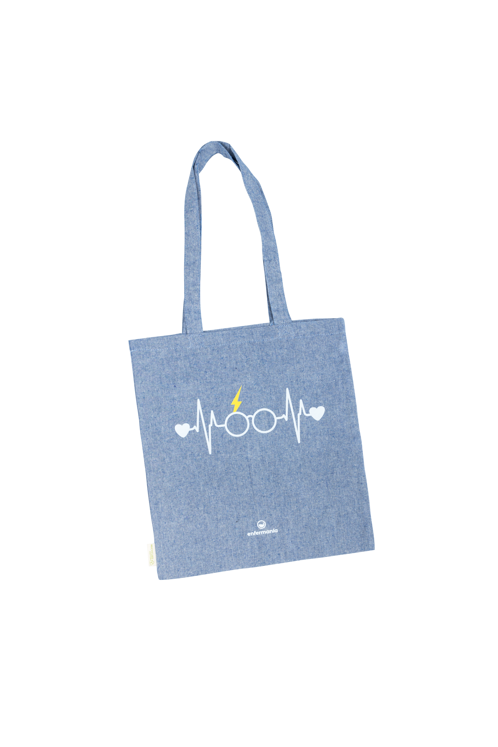 Enfermania Bolsas Tote bag bleu bicolore coton recyclé