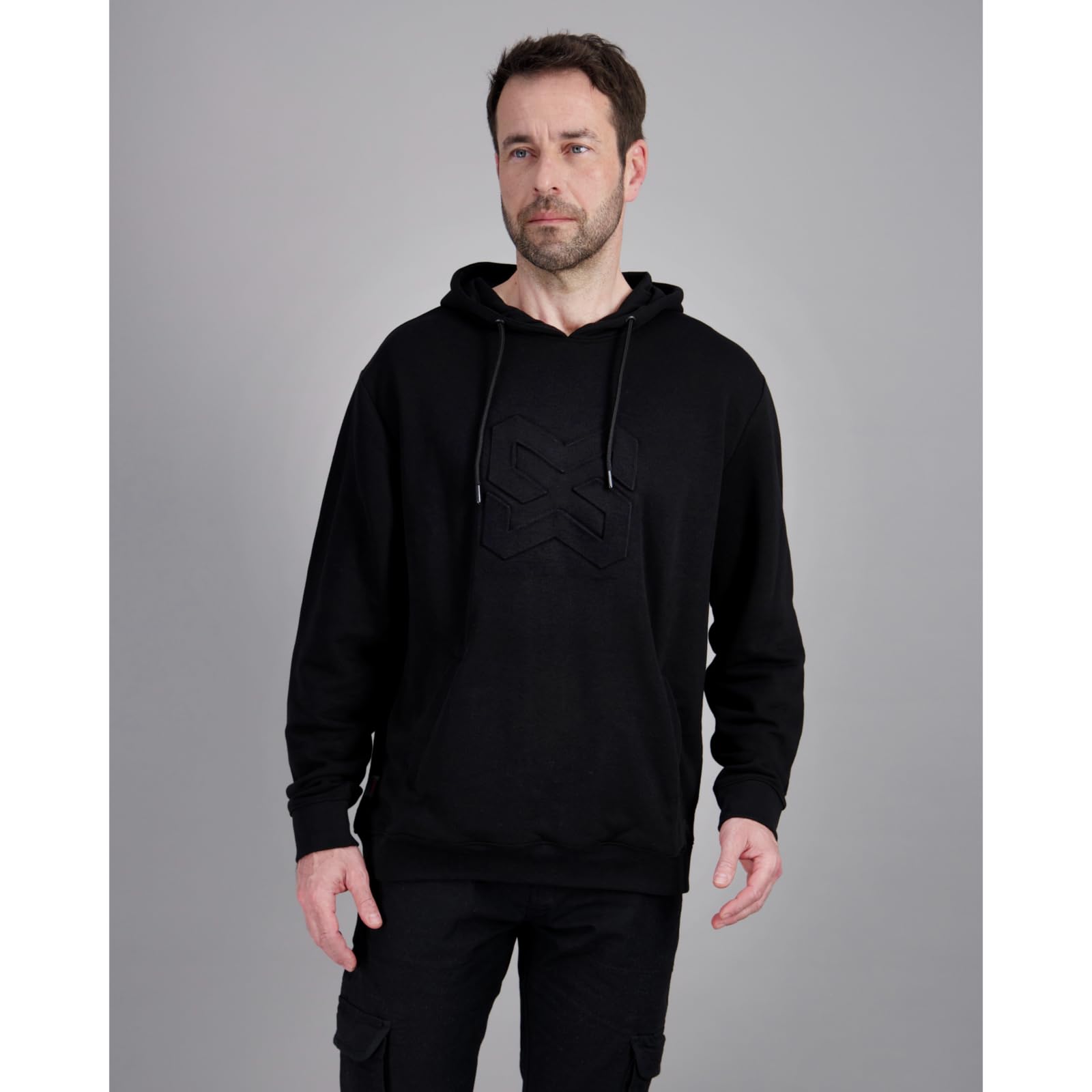 Würth MODYF Logo X Sweat capuche noir XXL coton recyclé