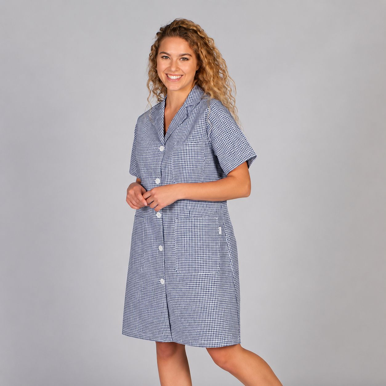 GARY'S Vichy blouse femme manches courtes carreaux