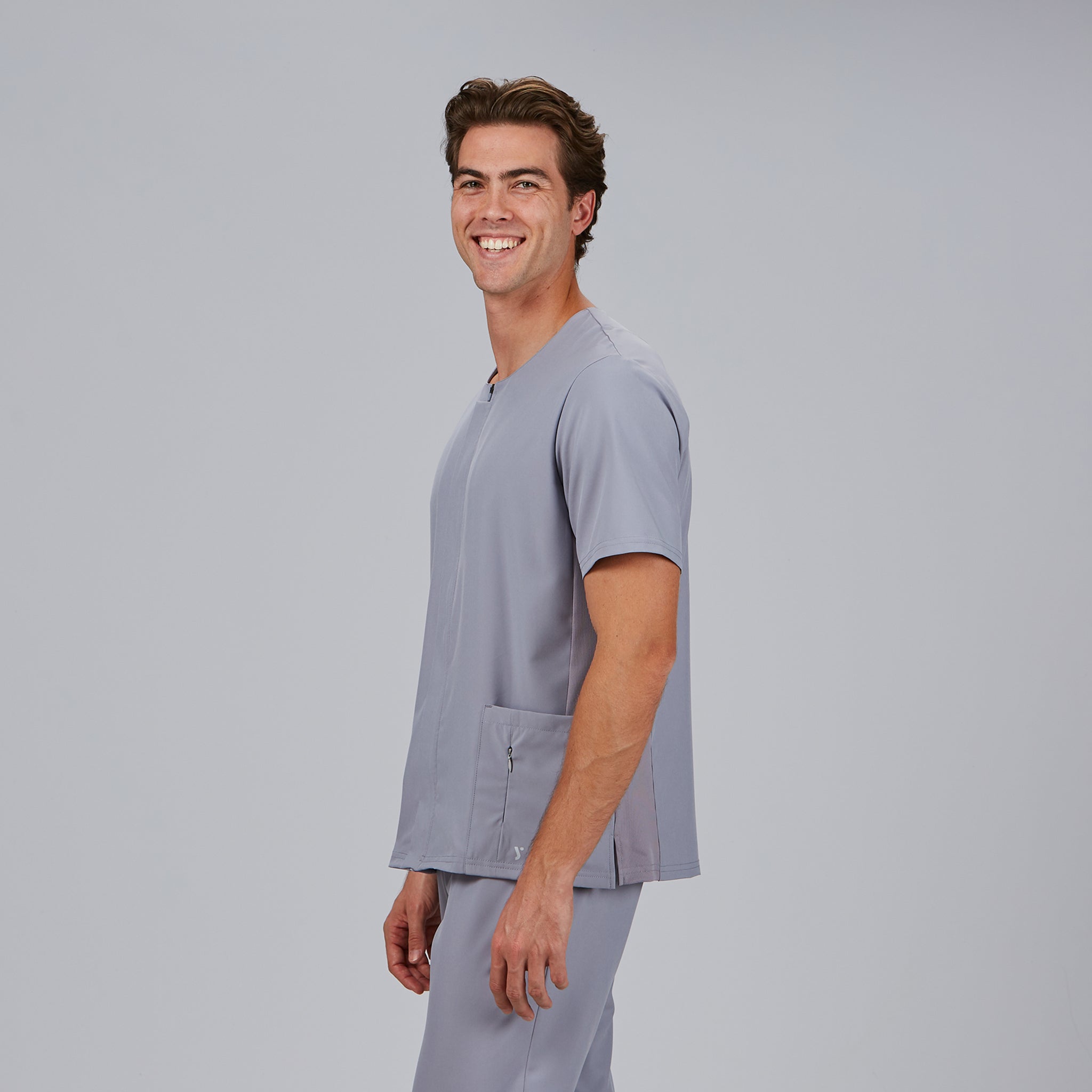 Gary's Joan blouse médicale noire col carré zip taille M
