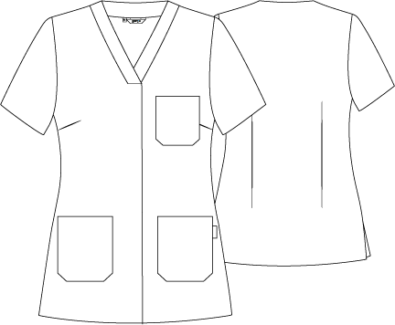 Gary's Blouses blouse médicale femme blanche manches courtes