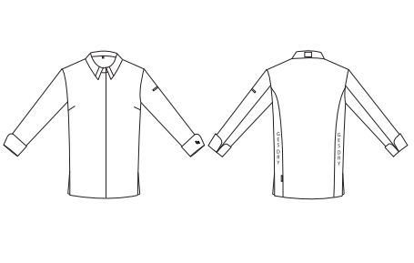 Gary's Selene veste de cuisine femme gris espiga