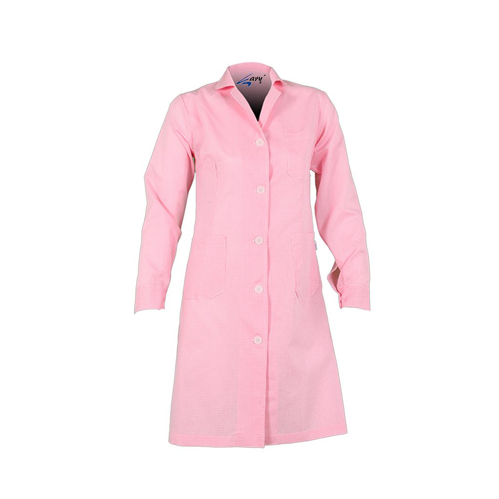 GARY'S blouse médicale femme vichy bleu manches longues S