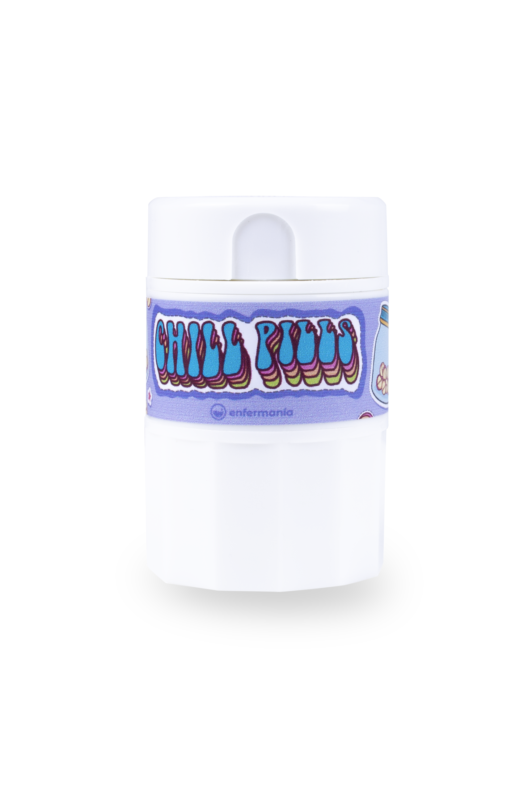 Enfermania Accesorios Pill Kit broyeur pilule blanc Chill compact