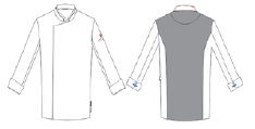 GARY'S Horus veste cuisine unisexe blanc XXS