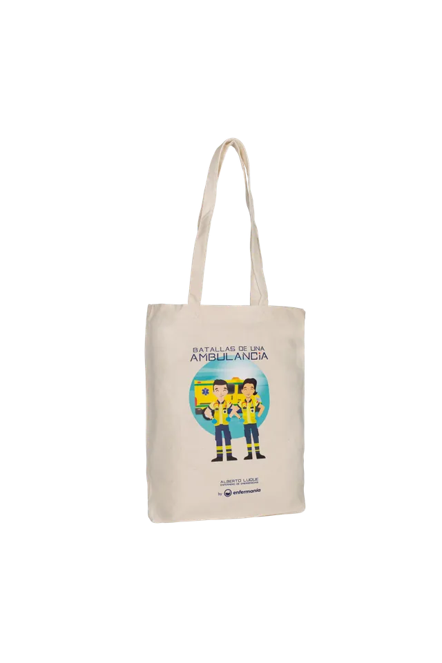 Enfermania Tote Bag Batallas Ambulancia Coton Écru