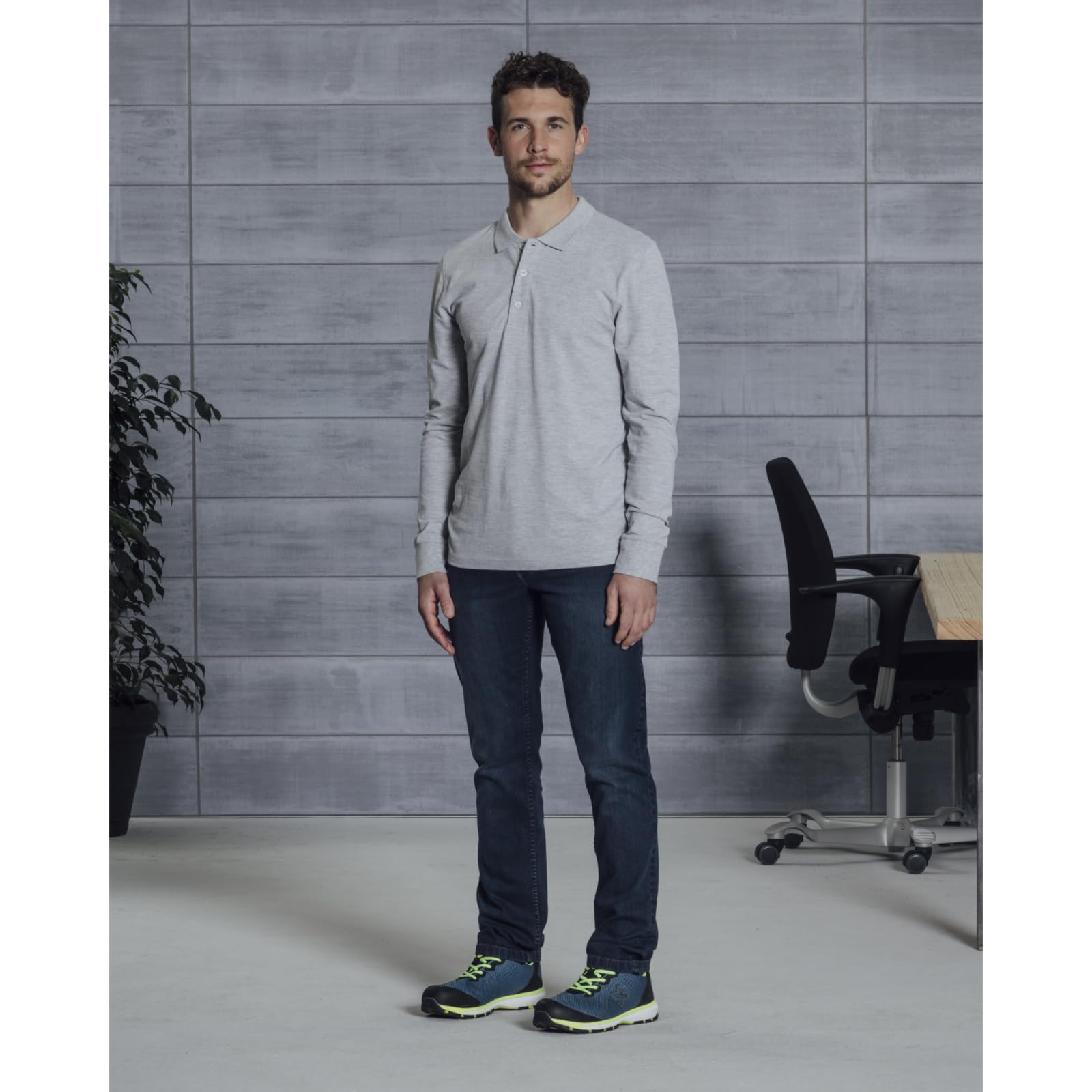 Würth MODYF Job+ Polo manches longues L gris