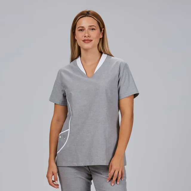 Gary's Brenda blouse médicale femme gris perla taille M