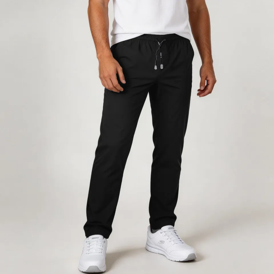 GARY'S pantalon cuisine élastique popeline noir