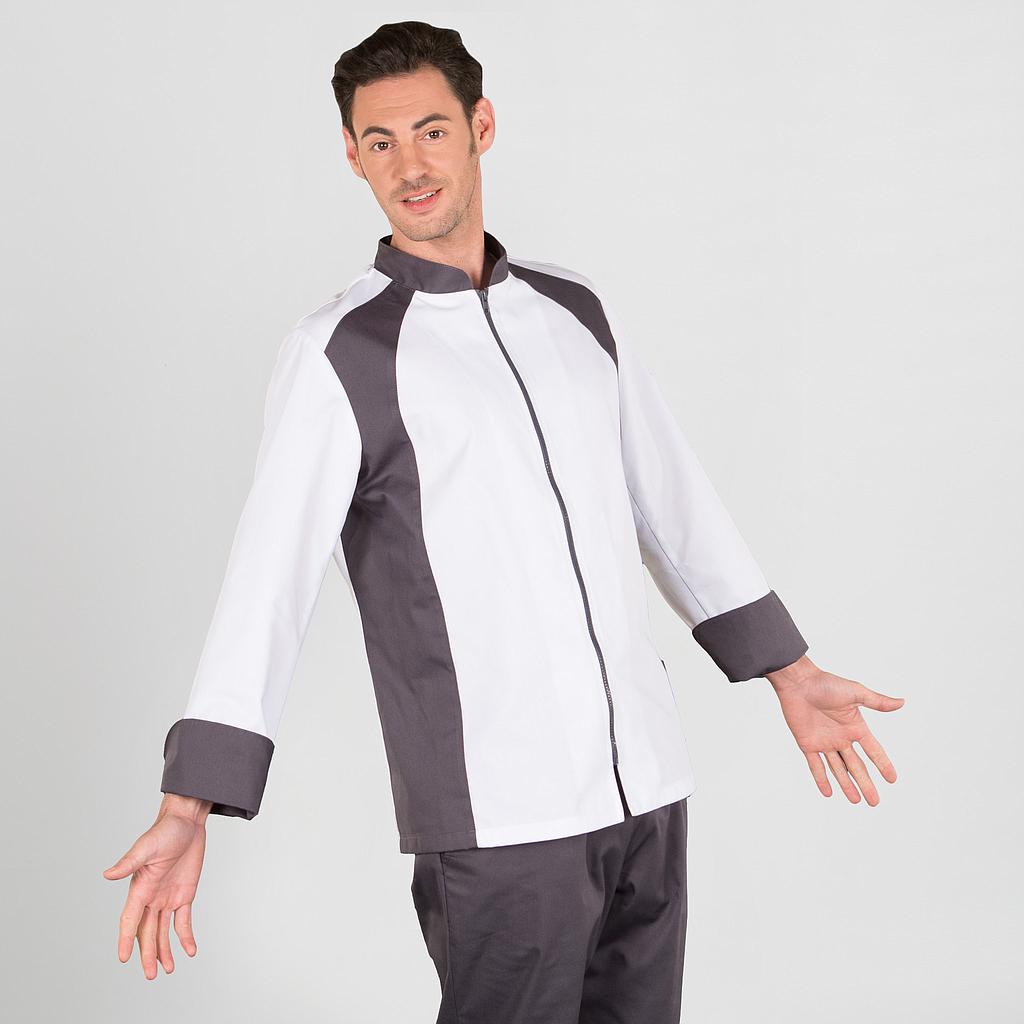 GARY'S Sanz veste cuisine unisexe blanc sarga coton