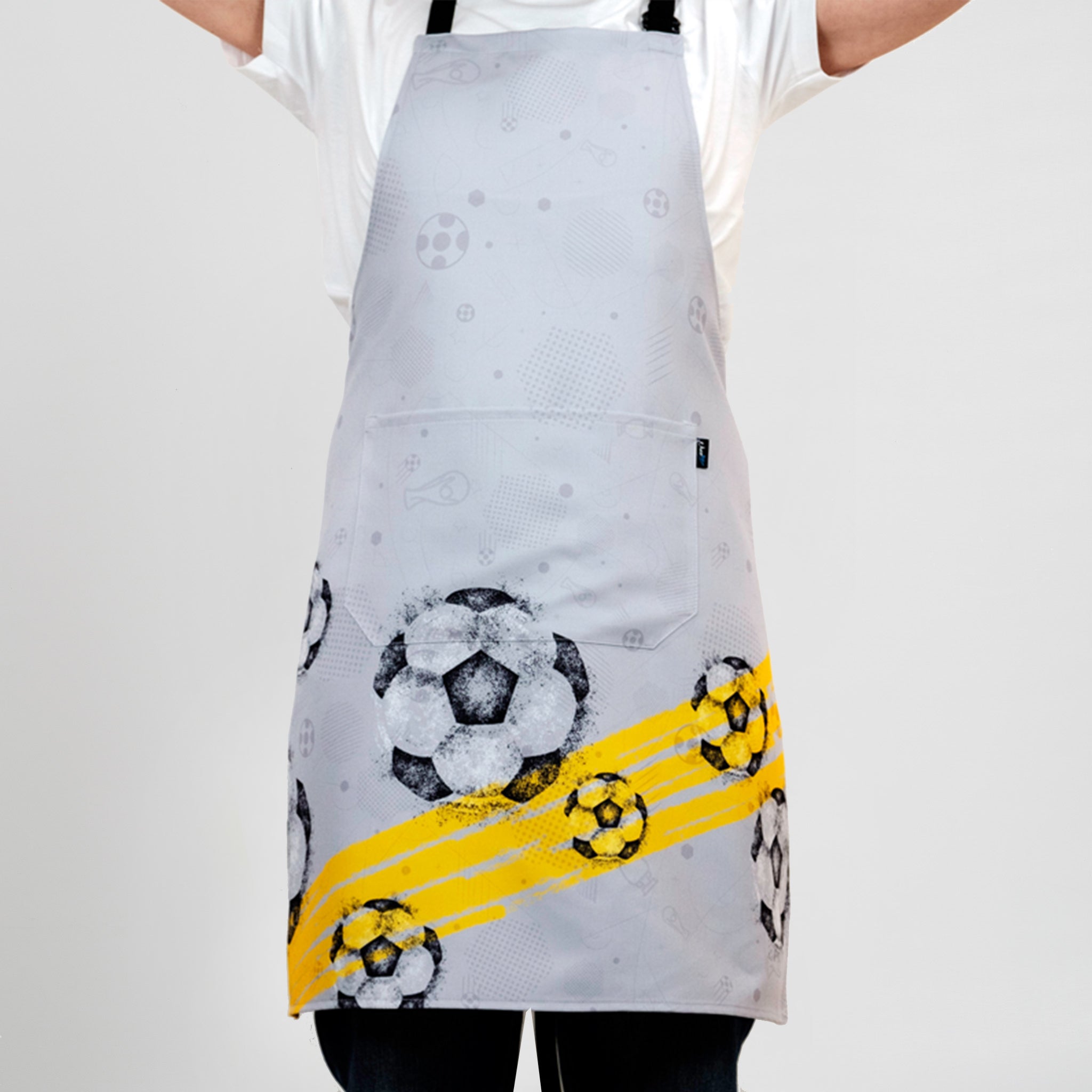 GARY'S Futbol tablier bavette gris 80x69 cm