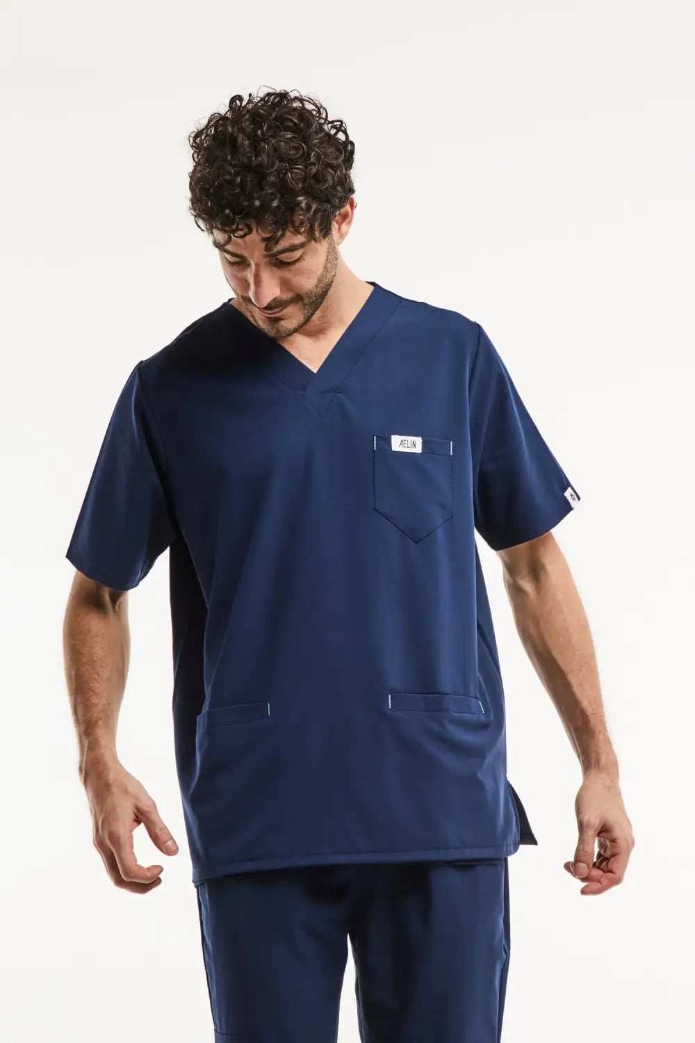 Aelin Slimfit NEW tunique médicale bleu marine col V