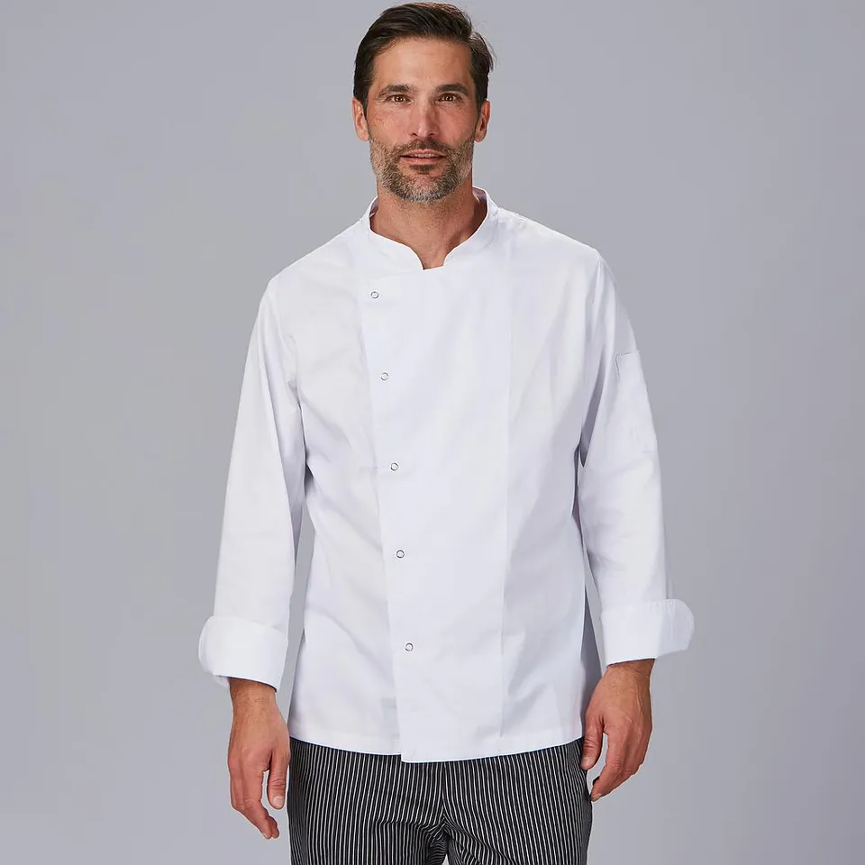 GARY'S Ortiz veste cuisine unisexe noire manches longues