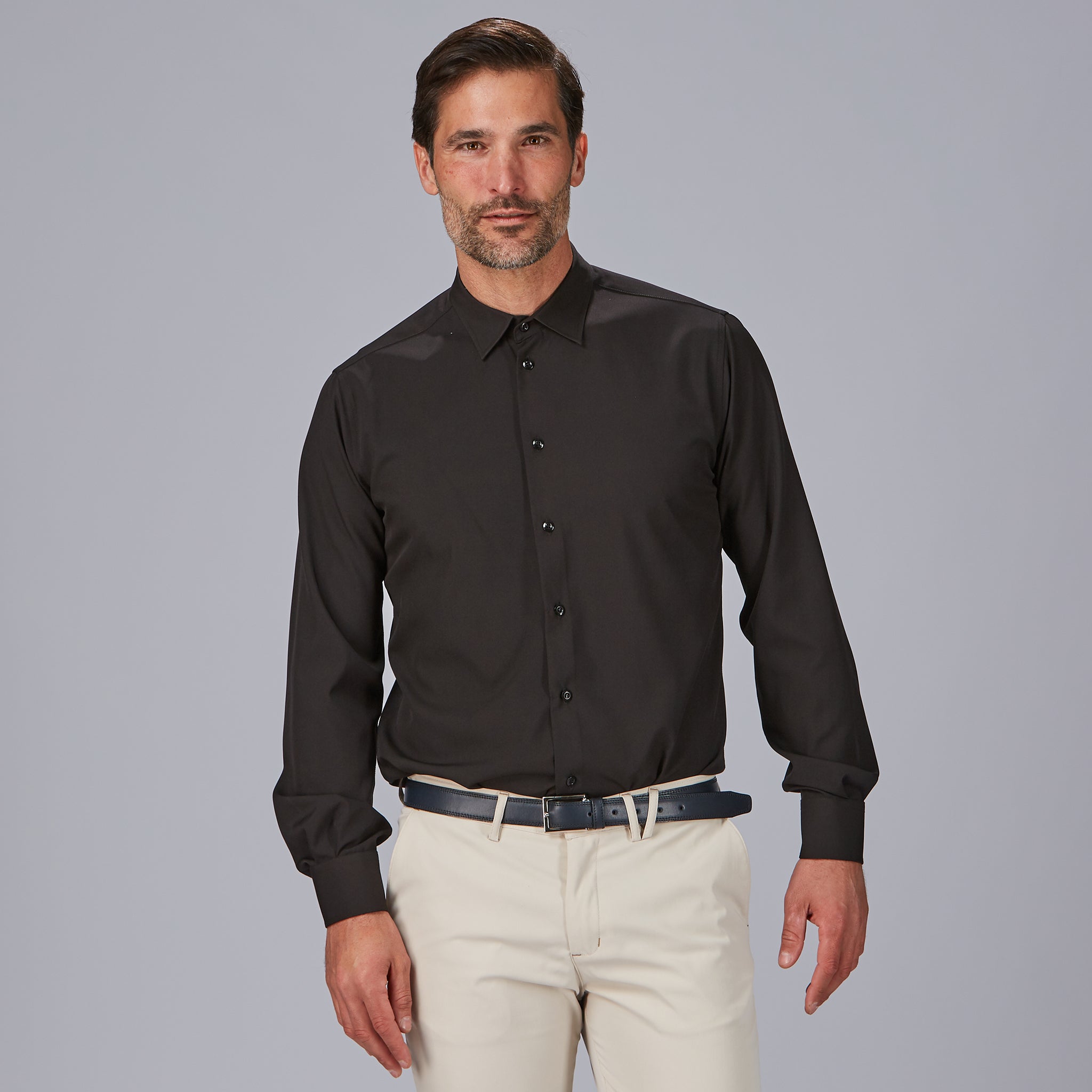 GARY'S Gabriel chemise homme slim fit noire stretch