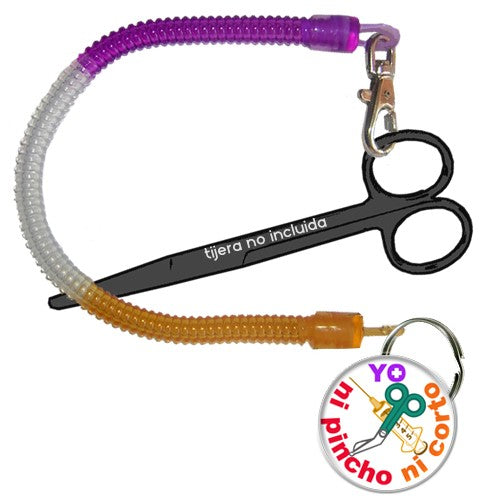 Enfermania Regalos porte-ciseaux spiralé badge PIPAS