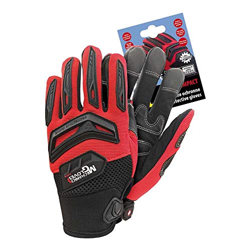 Reis Impact Gants Mécanicien Rouge Noir M Lot 12